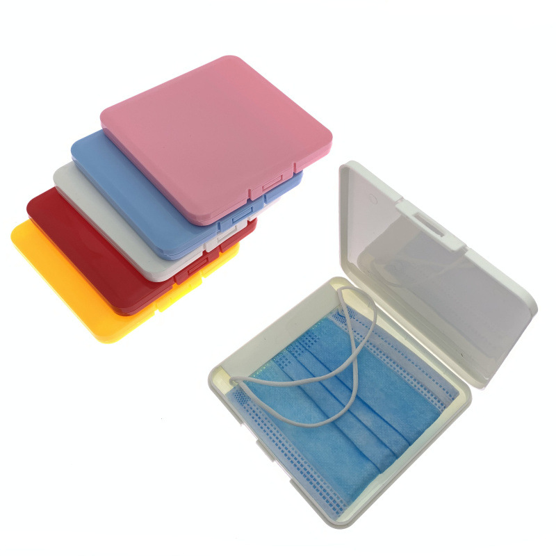 Малки размери Цветни пластмасови калъфи за съхранение на преносими пластмасови маскирани капаци за държач за съхранение на маска пътническа кутия